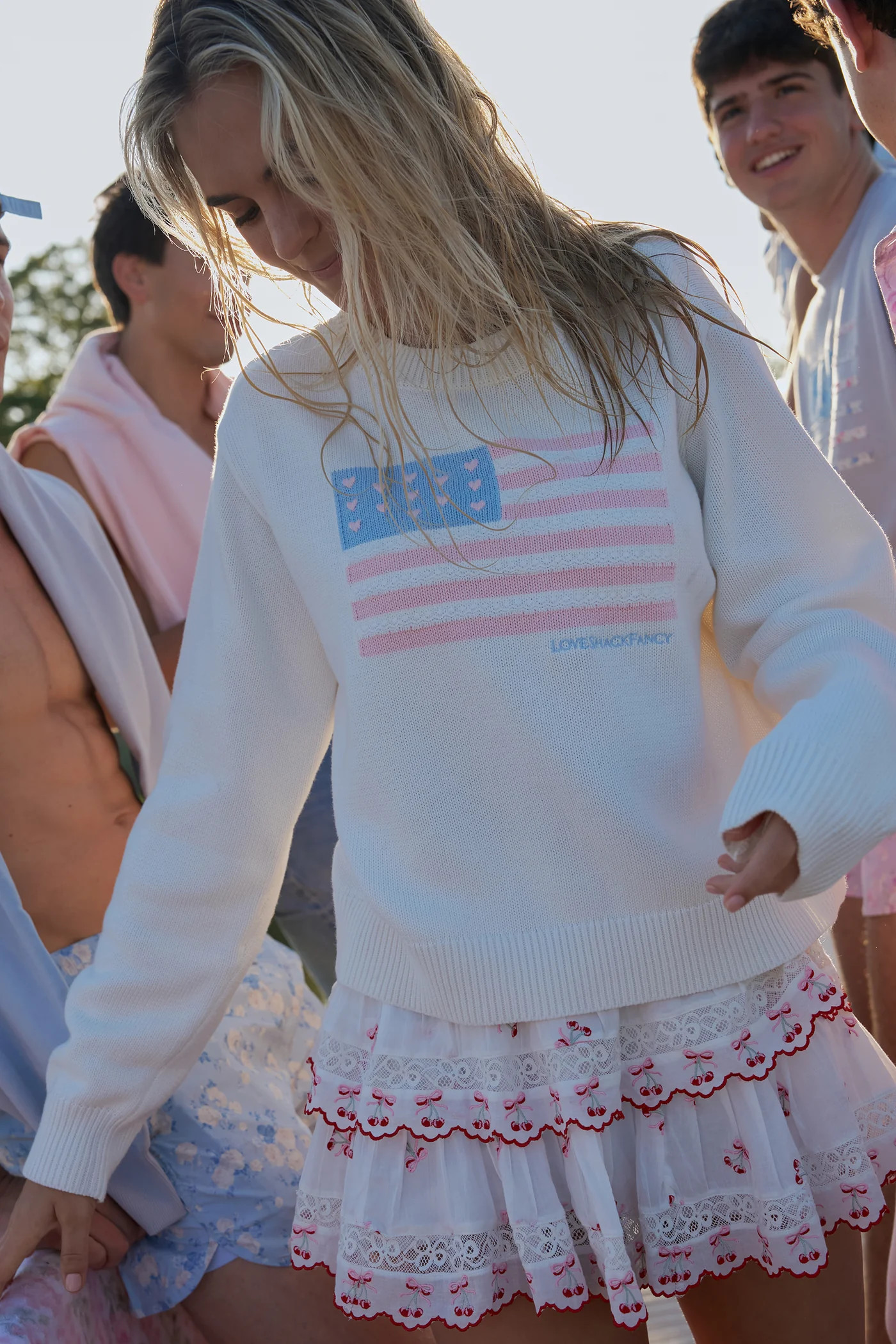 Ty Cotton Flag Pullover | LoveShackFancy