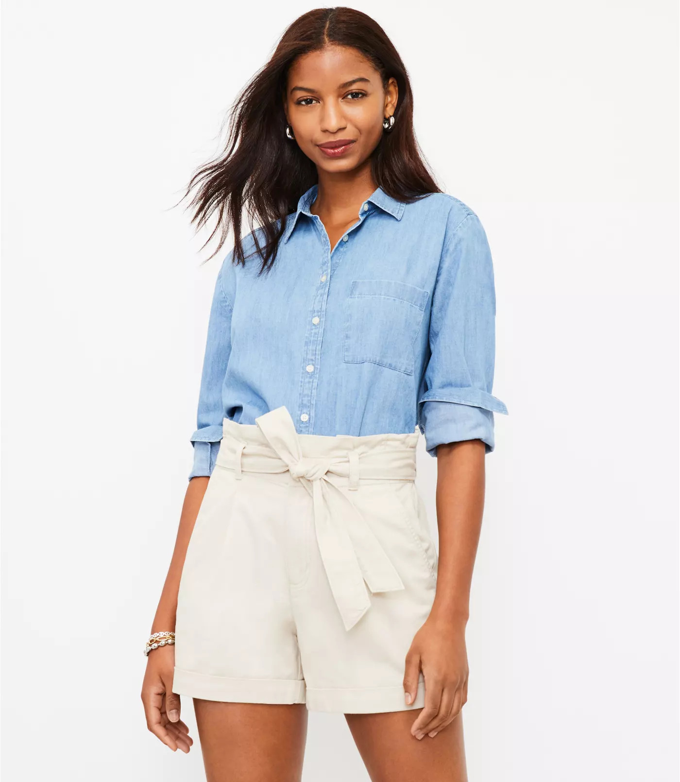 Paperbag Shorts | LOFT | LOFT