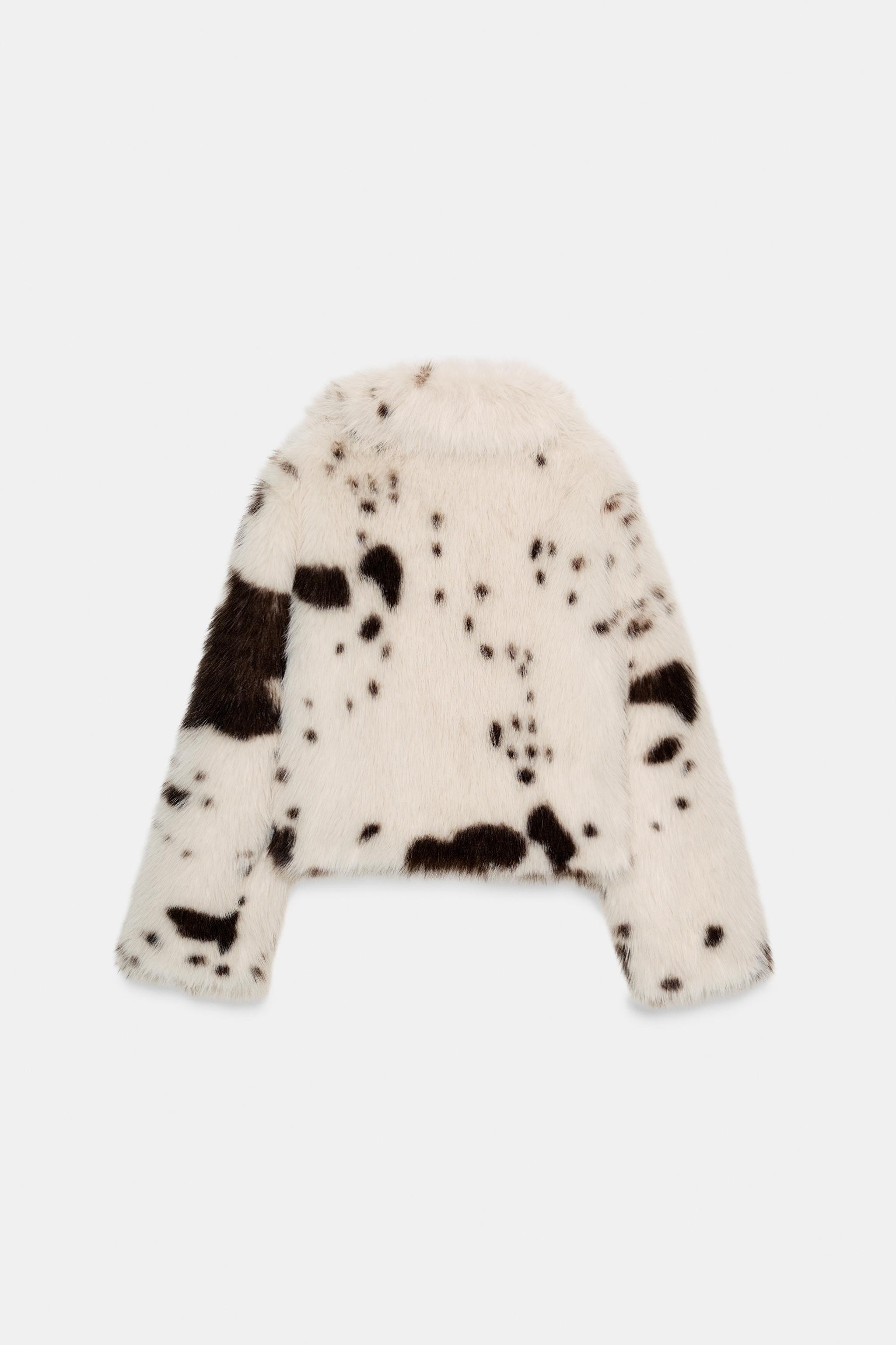 ANIMAL PRINT FAUX FUR JACKET | Zara UK