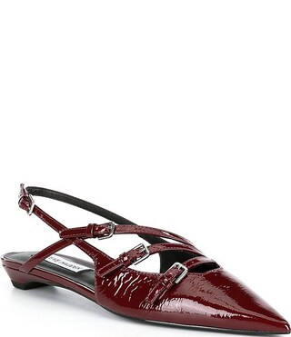 Steve Madden Peony Patent Slingback Point Toe Flats | Dillard's | Dillard's