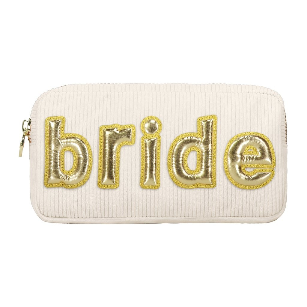 Toasted Marshmallow Corduroy Small ‘Bride’ Pouch | Stoney Clover Lane