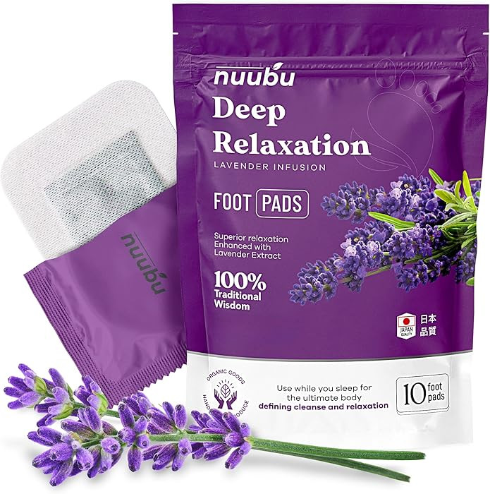 Nuubu Lavender Foot Pads - Deep Cleansing Natural Japanese Herbal Foot Patch - Pack of 10 | Amazon (US)
