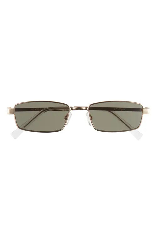 Le Specs Bizarro 56mm Rectangular Sunglasses in Bright Gold /Clear at Nordstrom | Nordstrom