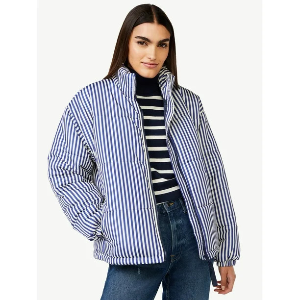 Free Assembly Women's Oversized Puffer Jacket - Walmart.com | Walmart (US)