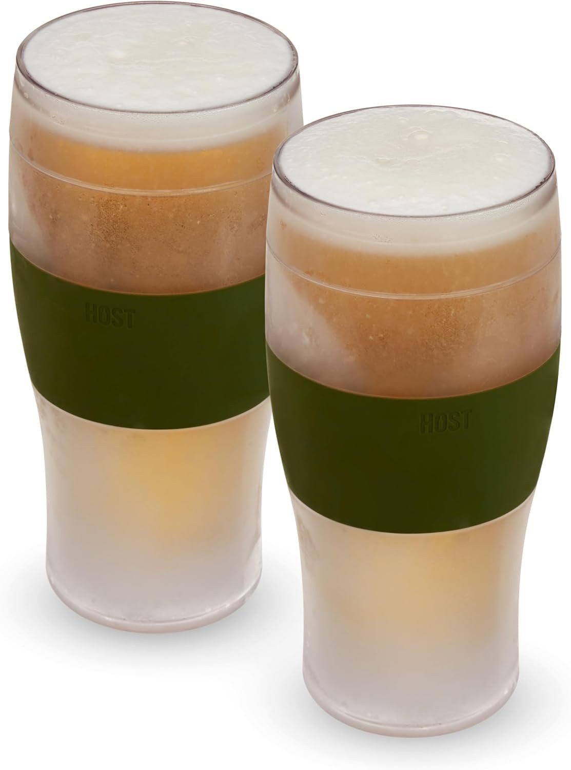 Host FREEZE Beer Cooling Cups, Frozen Beer Mugs, Freezable Pint Glass Set, Insulated Pint Glass t... | Amazon (US)
