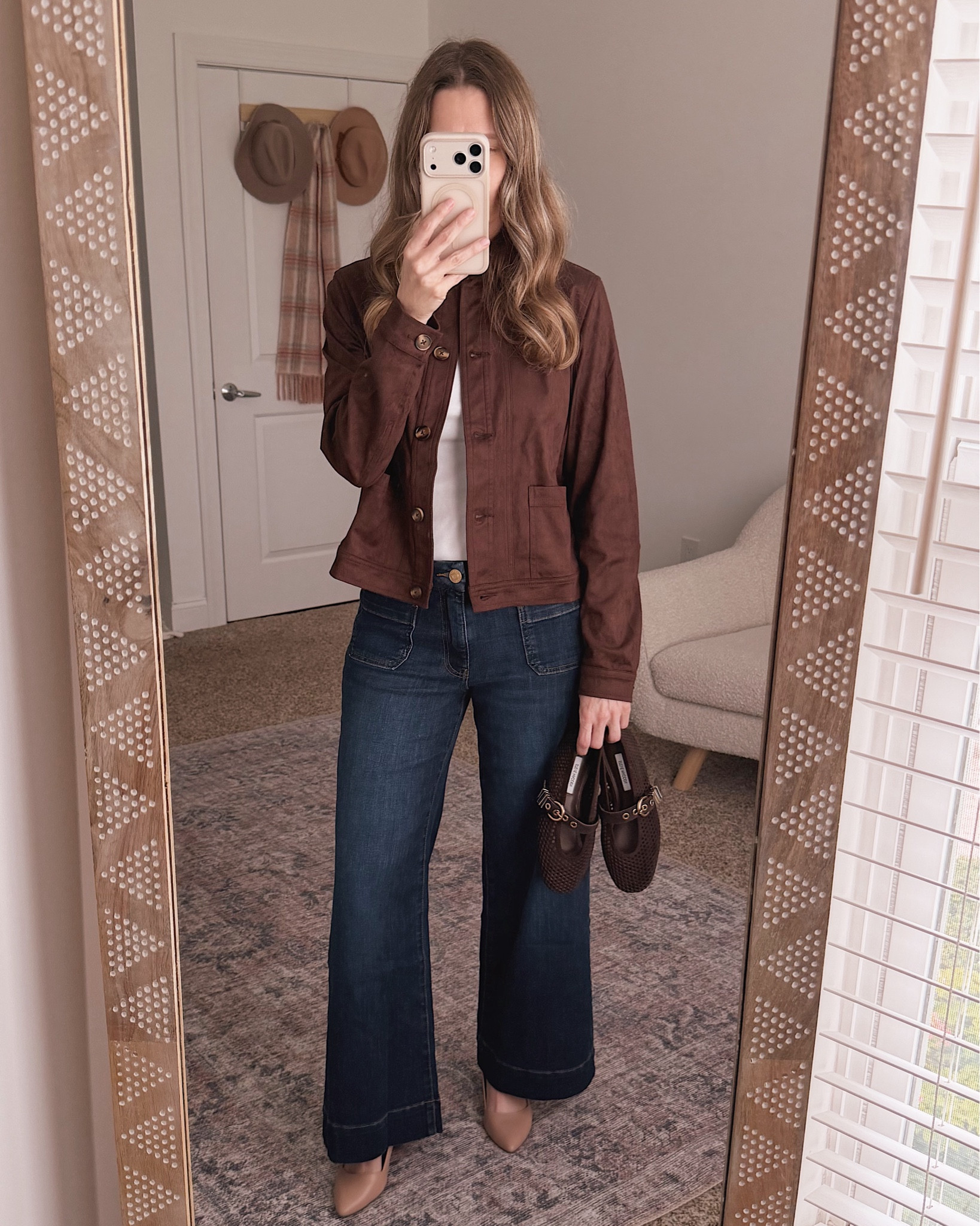 This shirt jacket is very pretty but the quality isn't quite there.  I'd get something similar on Amazon or Zara. 

 #LTKSeasonal #LTKOver40 #LTKSaleAlert