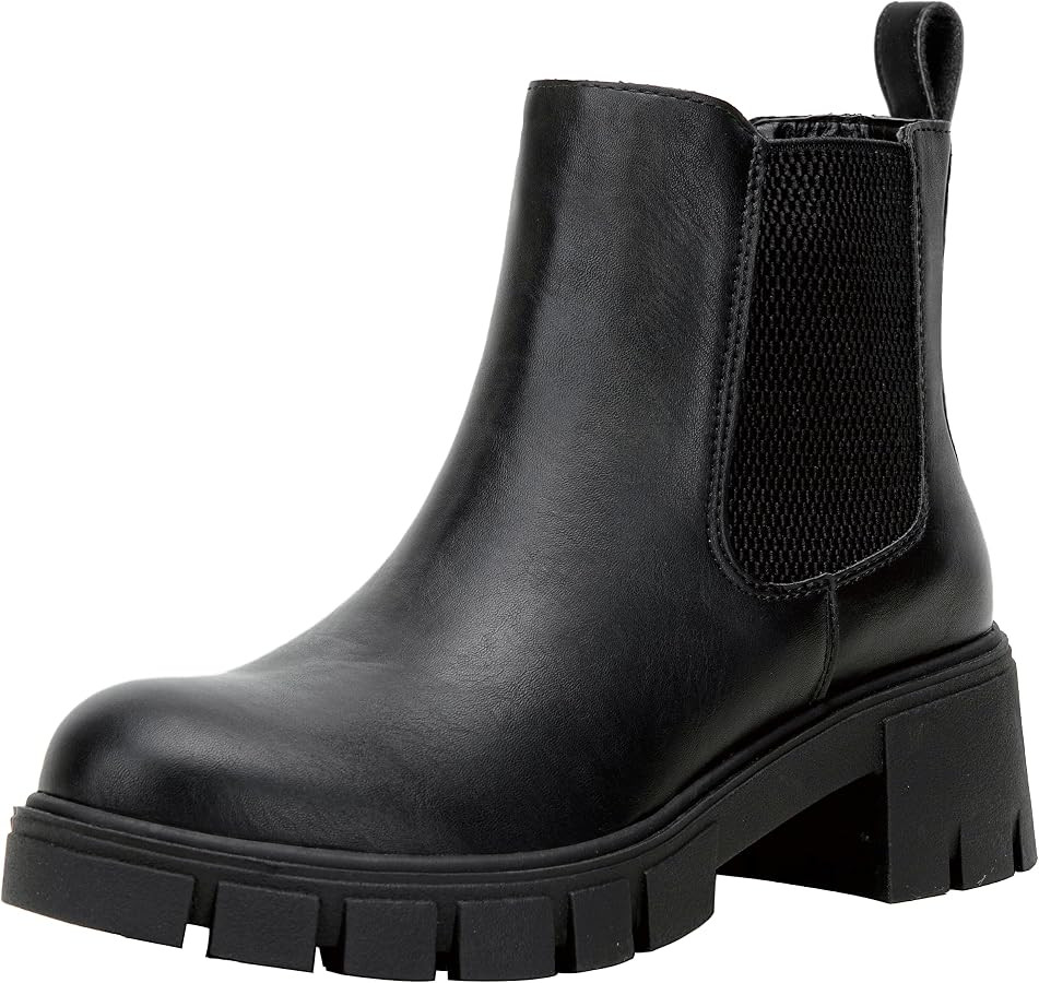 Vepose Women's 936 Chelsea Ankle Boots Platform Lug Sole Elastic Slip on Booties | Amazon (US)