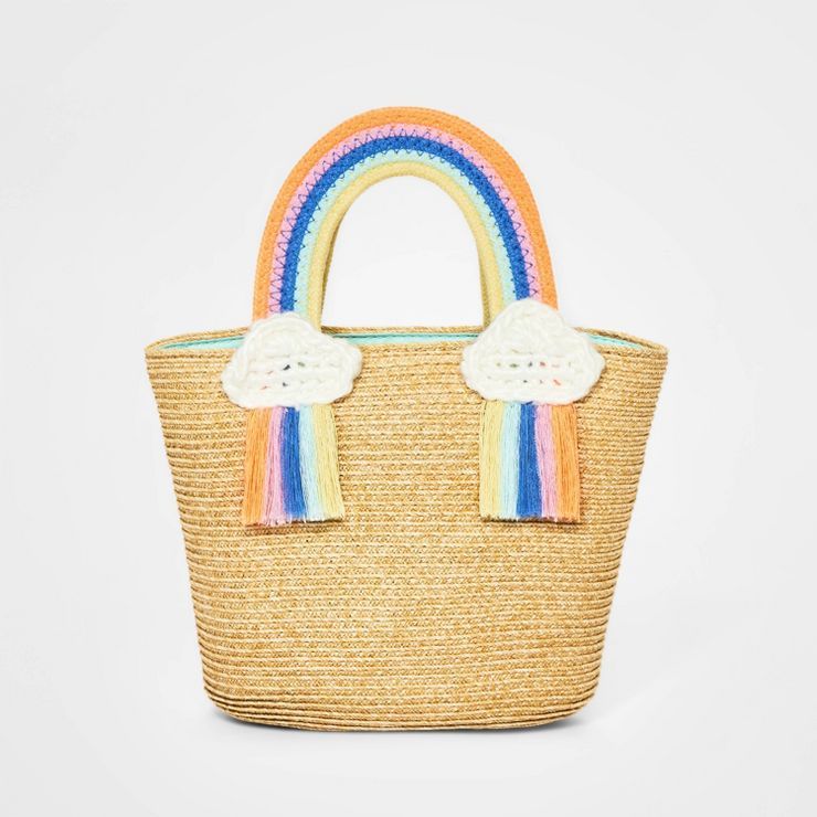 Toddler Girls' Rainbow Tote Bag - Cat & Jack™ Off-White | Target
