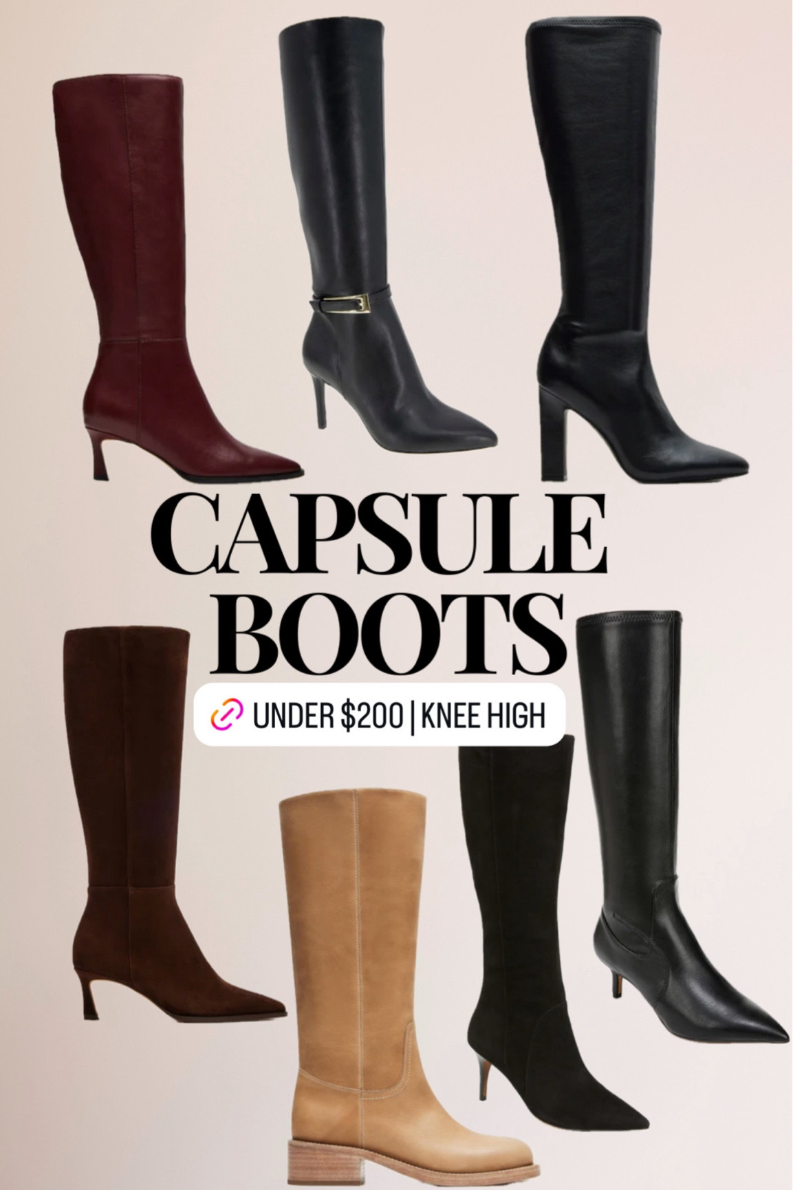 Capsule knee high boots that are under $200! 

#LTKSeasonal #LTKStyleTip #LTKShoeCrush