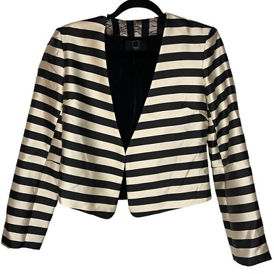 Dolce Vita Anthropologie Womens Minona Jacket Blazer Medium Macyn Striped Open | eBay US