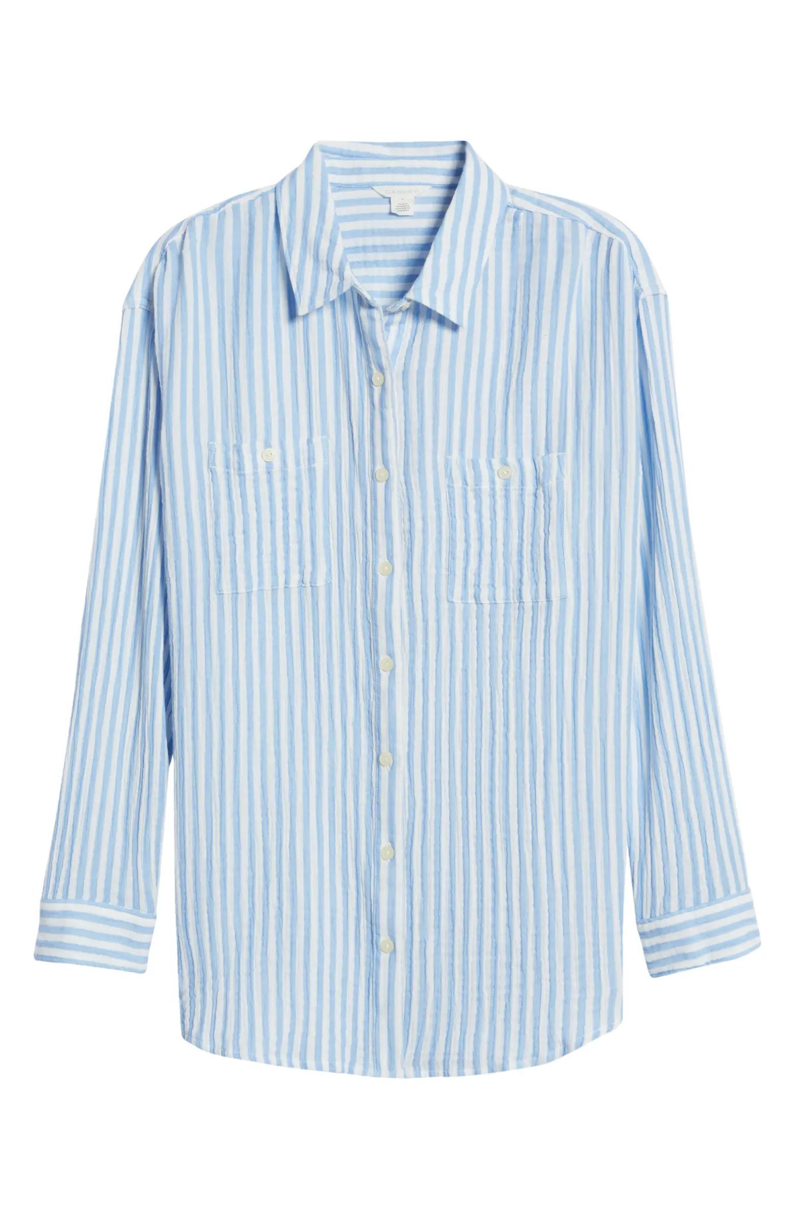 Plaid Cotton Gauze Shirt | Nordstrom