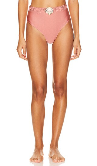 Seashell High Waist Bikini Bottom in Dark Quartz | Revolve Clothing (Global)