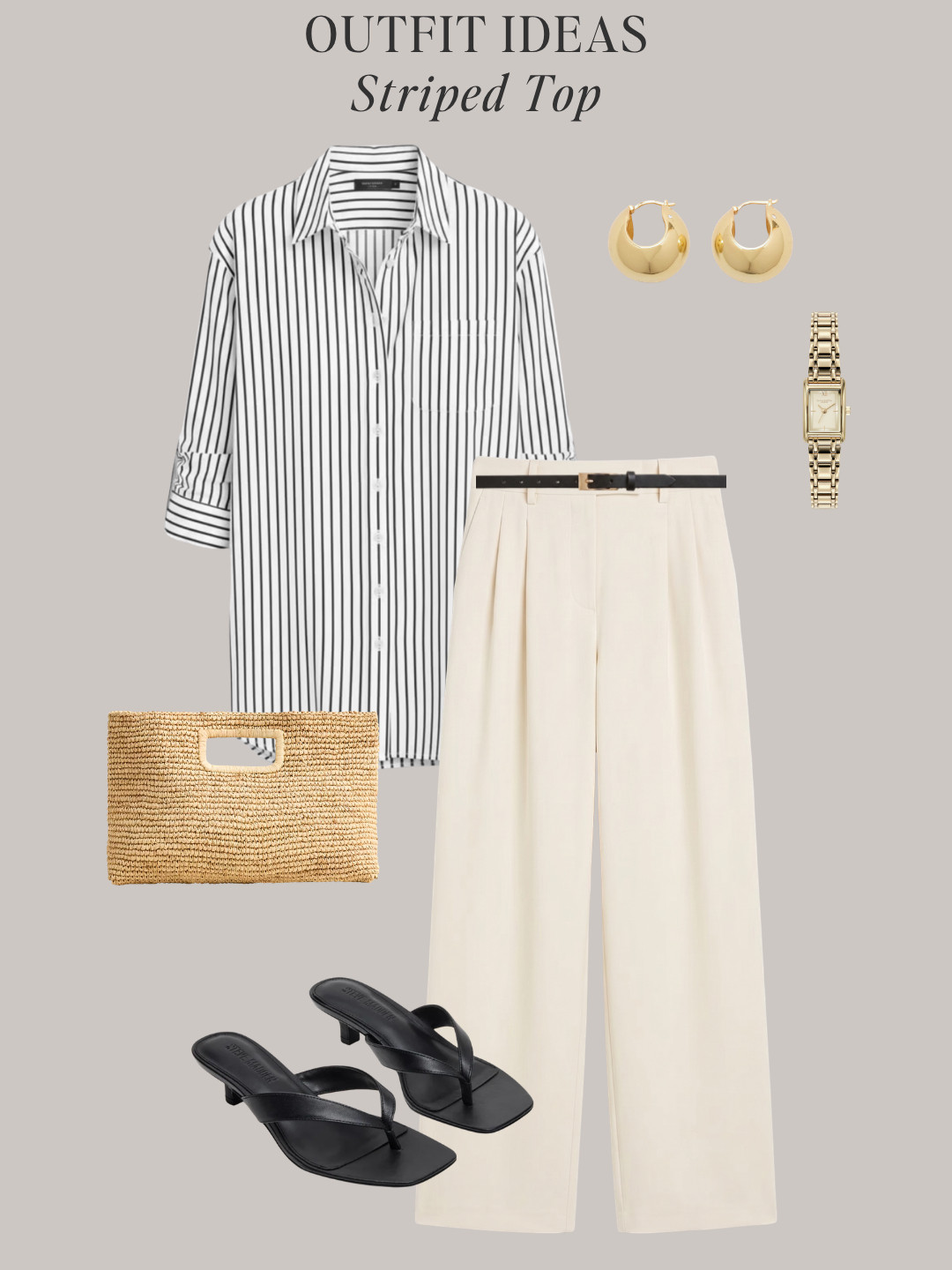 6 Minimal Chic outfits with a black striped top ☀️ Coming Soon!  The NEW Minimal Chic Summer Capsule Wardrobe will be published on May 4.  Look effortless and refined wearing these outfits featuring a black striped top.  All the clothes, shoes and accessories will be in the Minimal Chic Summer Capsule ✔️ 

#quietluxury #oldmoney #effortlessstyle #capsulewardrobe #outfitinspo 

 #LTKootd #LTKOver40