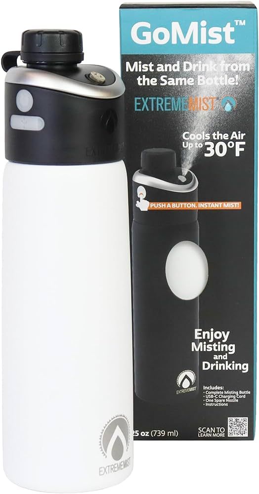 EXTREMEMIST GoMist Misting and Drinking Bottle - Personal Mister - Cooling Water Bottle with Easy... | Amazon (US)