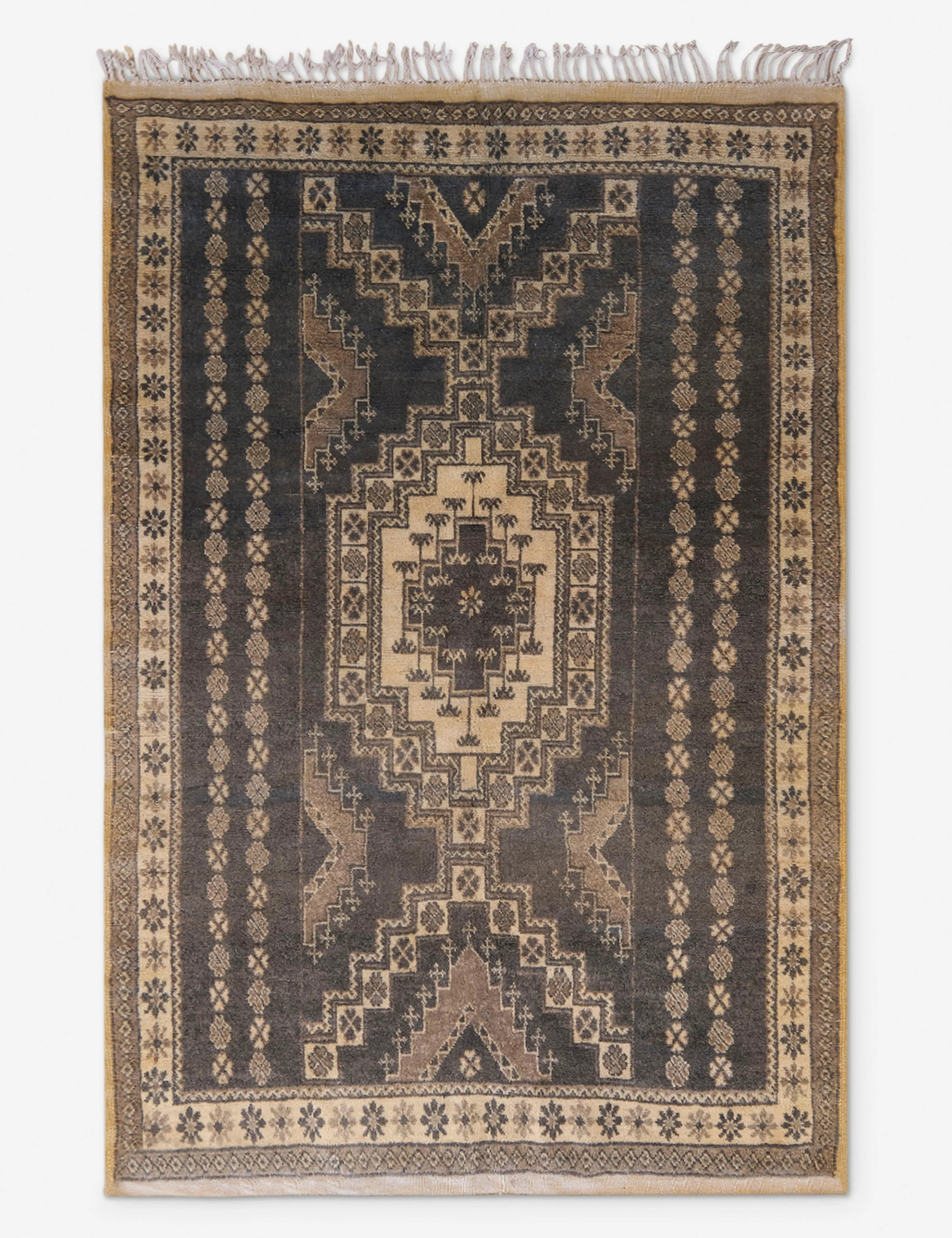 Vintage Moroccan Hand-Knotted Wool Rug No. 56, 4'9 x 7'6" | Lulu and Georgia 