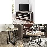 Walker Edison Furniture Company Simple Farmhouse Wood Stand Cabinets for TV with WE Furniture Side E | Amazon (US)