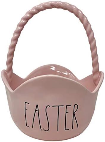 RAE DUNN PINK CERAMIC EASTER BASKET - Artisan Collection By Magenta - Great for holding Jelly Bea... | Amazon (US)