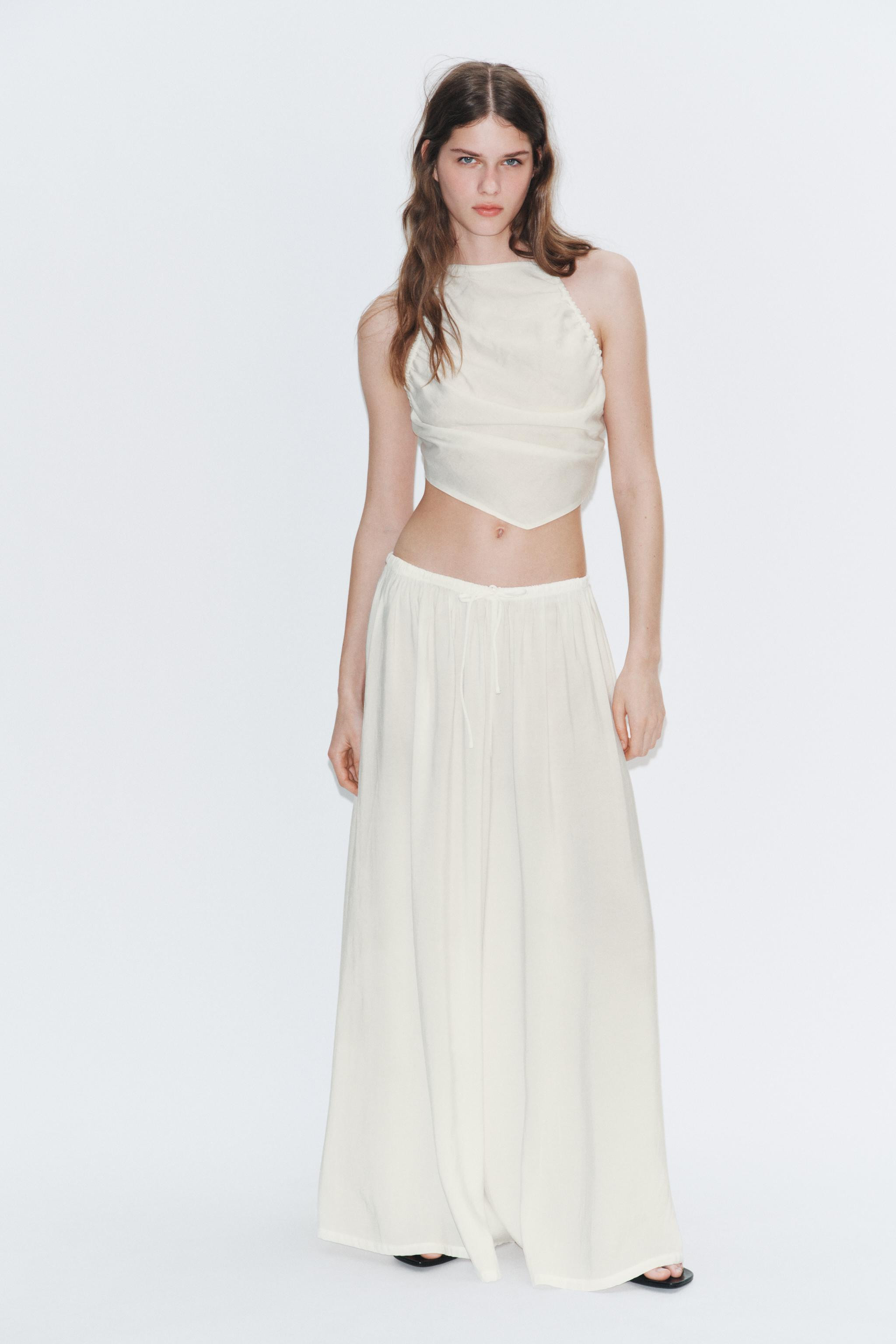 DRAWSTRING PALAZZO PANTS | Zara US
