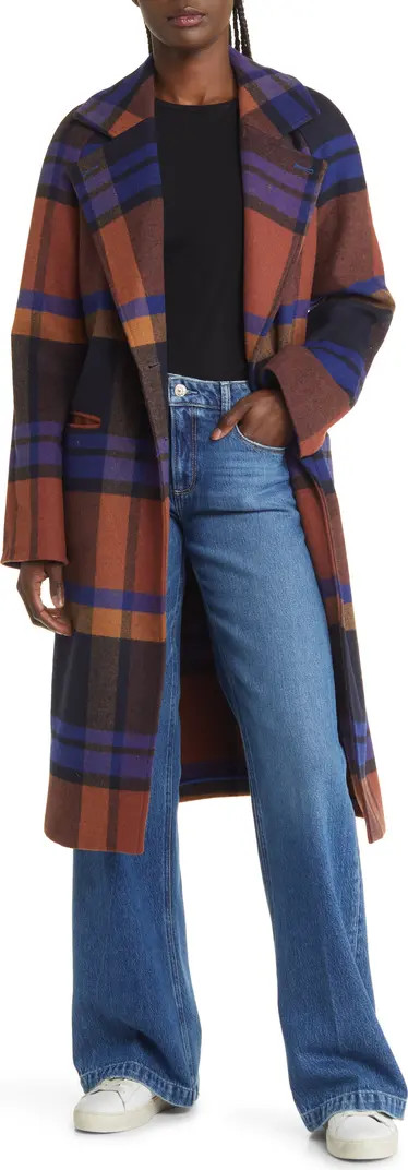 Avec Les Filles Walker Relaxed Fit Plaid Coat | Nordstrom | Nordstrom