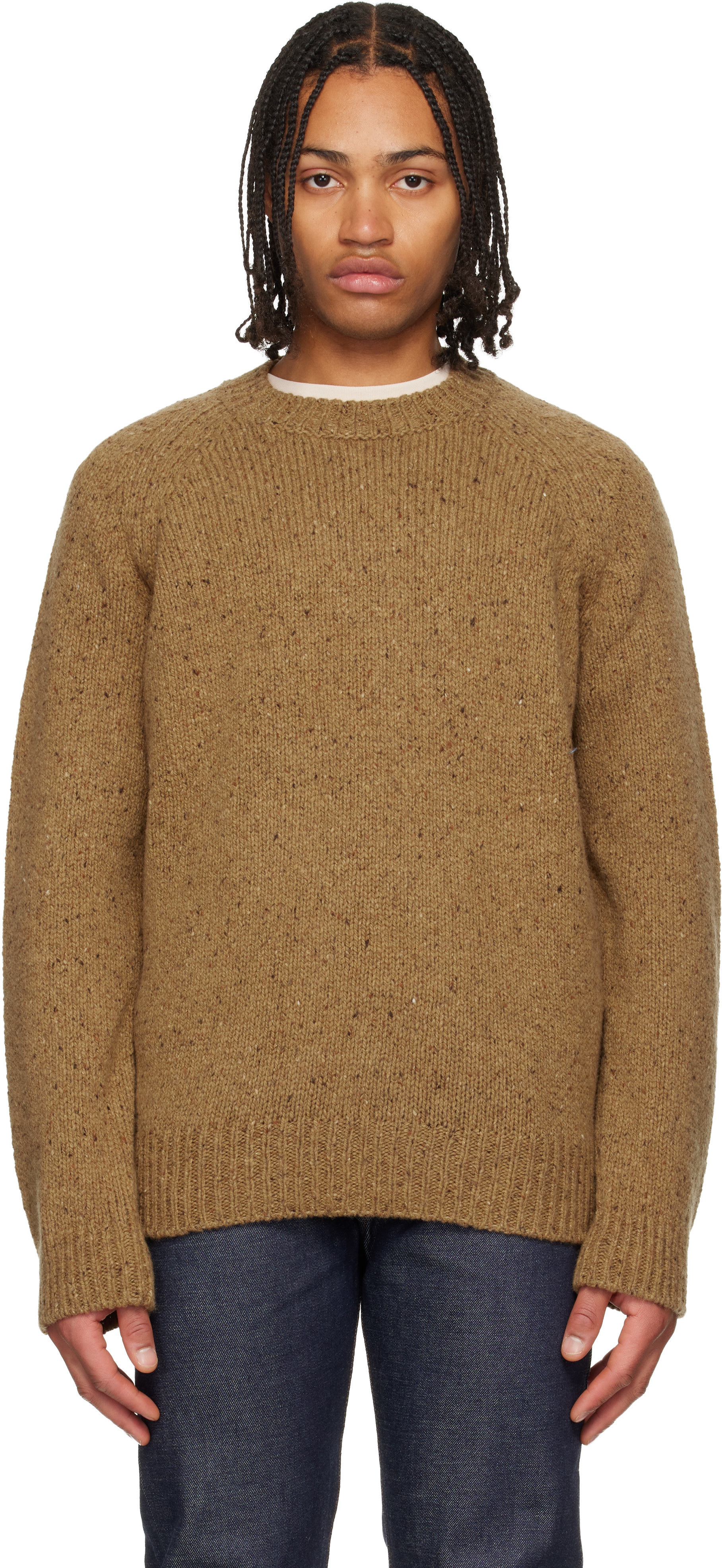 A.P.C. Tan Harris Sweater | SSENSE
