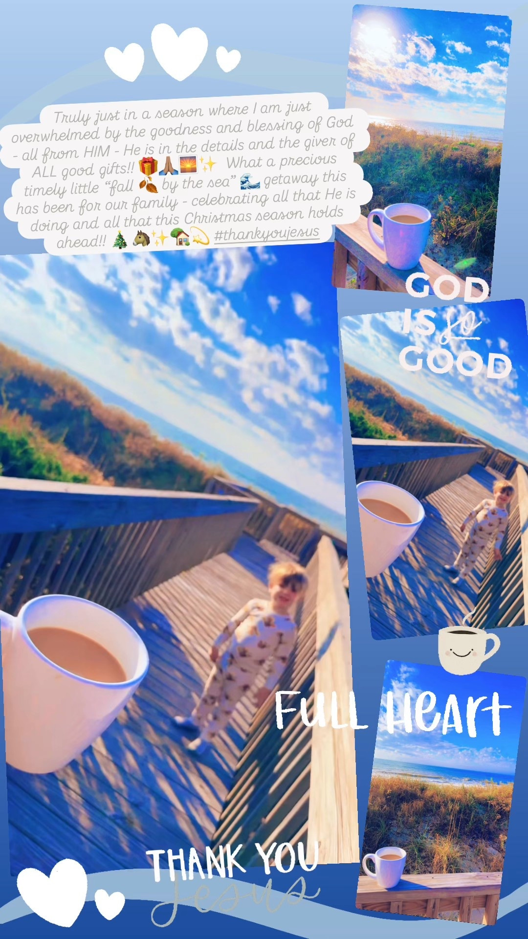 Truly just in a season where I am just overwhelmed by the goodness and blessing of God - all from HIM - He is in the details and the giver of ALL good gifts!! 🎁🙏🏽🌅✨  What a precious timely little “fall 🍂 by the sea” 🌊 getaway this has been for our family - celebrating all that He is doing and all that this Christmas season holds ahead!! 🎄🐴✨🏡💫 #thankyoujesus

#LTKBaby #LTKTravel #LTKFamily