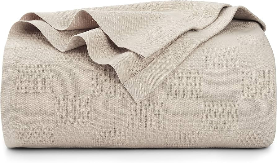 Utopia Bedding 100% Cotton Blanket (Full Size - 90x84 Inches) 350GSM Lightweight Thermal Blanket,... | Amazon (US)