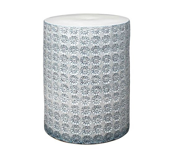 Zahra Ceramic Round Outdoor Side Table (13") | Pottery Barn (US)