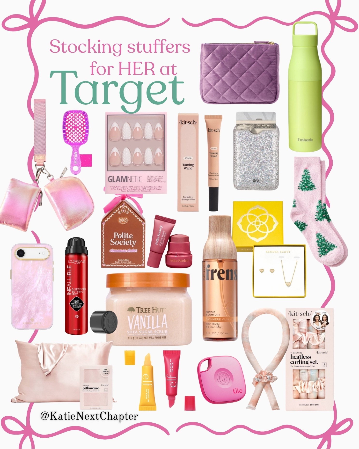 🎀 Stocking stuffers for HER at Target! 🎀
These picks are cute, practical, and all under one roof — from beauty must-haves and cozy finds to a few little luxuries she’ll love unwrapping. Perfect for friends, moms, sisters, or YOU. 💕

#TargetFinds #TargetGifts #StockingStuffers #GiftGuideForHer #TargetHoliday #KatieNextChapter 

#LTKGiftGuide #LTKFindsUnder50 #LTKHoliday