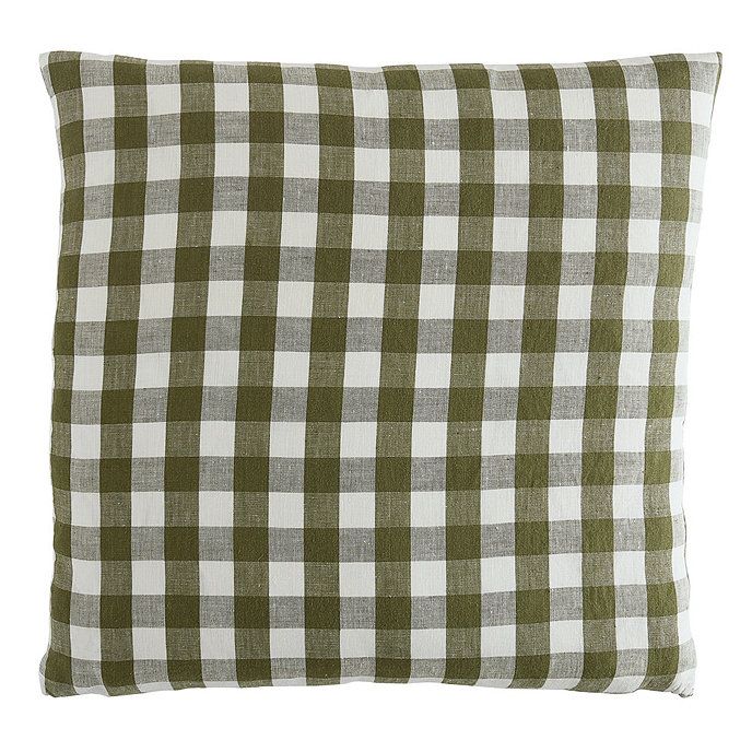 Nessa Linen Buffalo Check Throw Pillow Cover with Hidden Zipper & Pillow Insert | Ballard Designs, Inc.