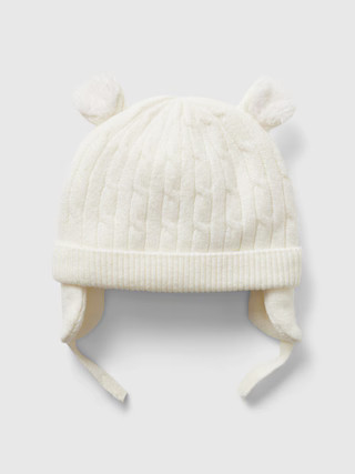 Baby CashSoft Sherpa-Lined Bear Beanie | Gap (US)