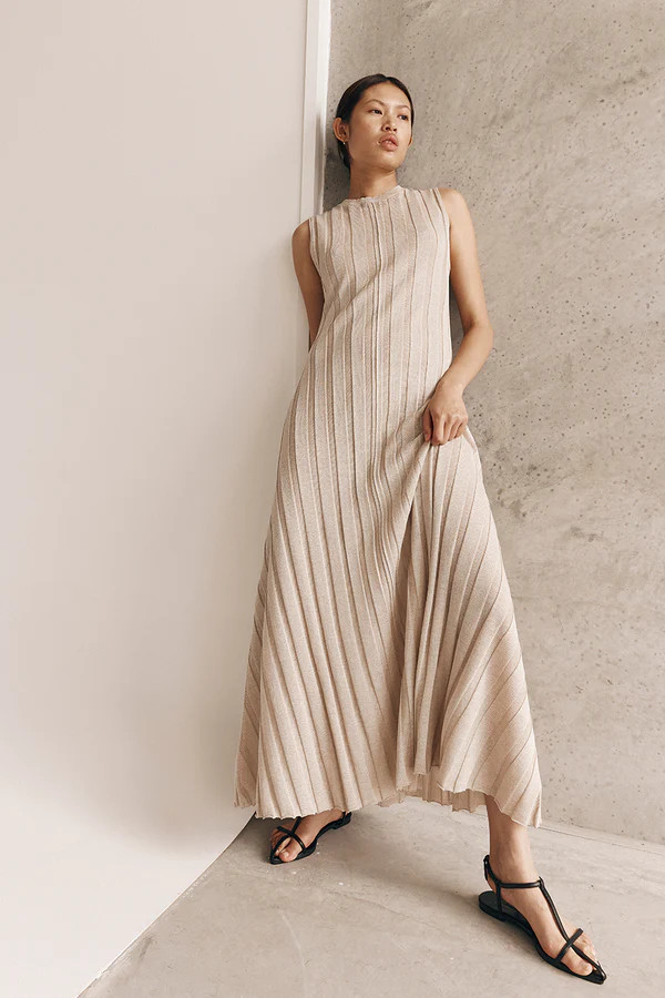 EDEN NATURAL SLEEVELESS MAXI DRESS | DISSH