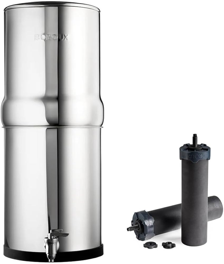 Legacy. Boroux Gravity-Fed Countertop Stainless Steel Water Filter System | 3 Gallons with 2 Auth... | Amazon (US)