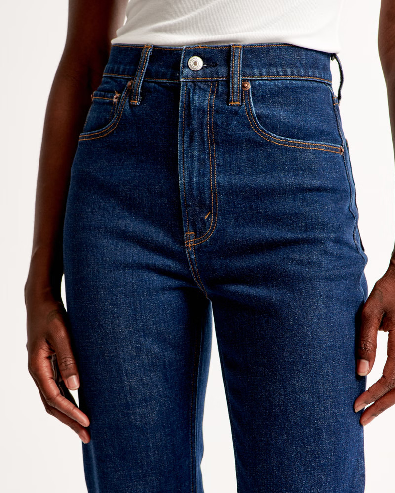 Ultra High Rise Ankle Straight Jean | Abercrombie & Fitch (US)