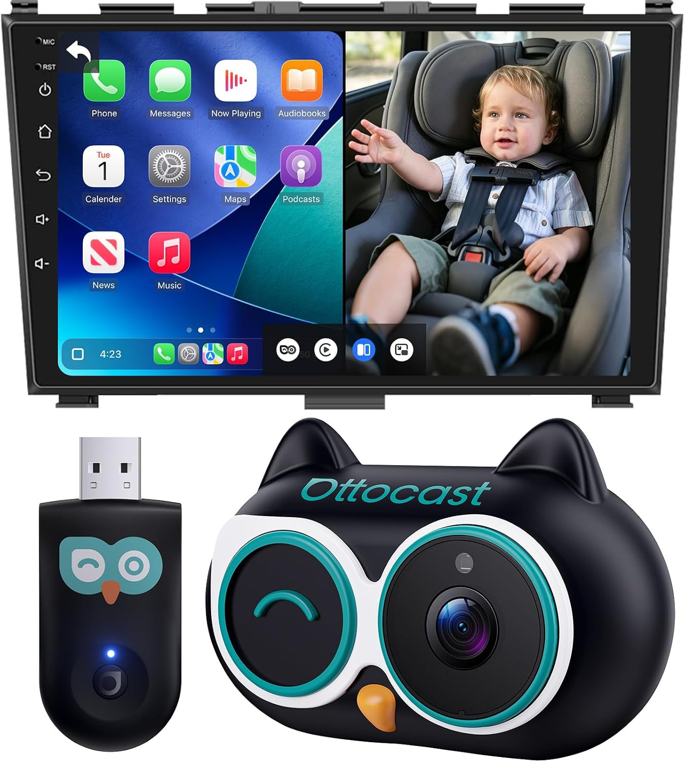 OTTOCAST Baby Car Camera 2026 with Wireless CarPlay Adapter | Amazon (US)