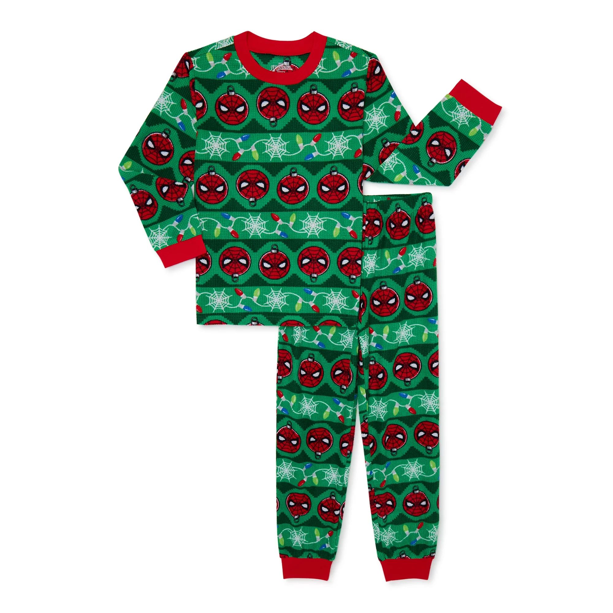 Spider-Man Boys Christmas Pajama Set, 2-Piece, Sizes 4-12 | Walmart (US)
