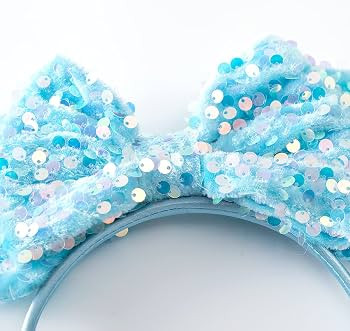 Pearl Mouse Ears Bow Headbands for Girls Kids Sparkle Hair Band Ear Headband Party Princess Trip ... | Amazon (US)