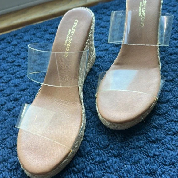 Andre assous Women's Clear Wedge Sandals | Poshmark