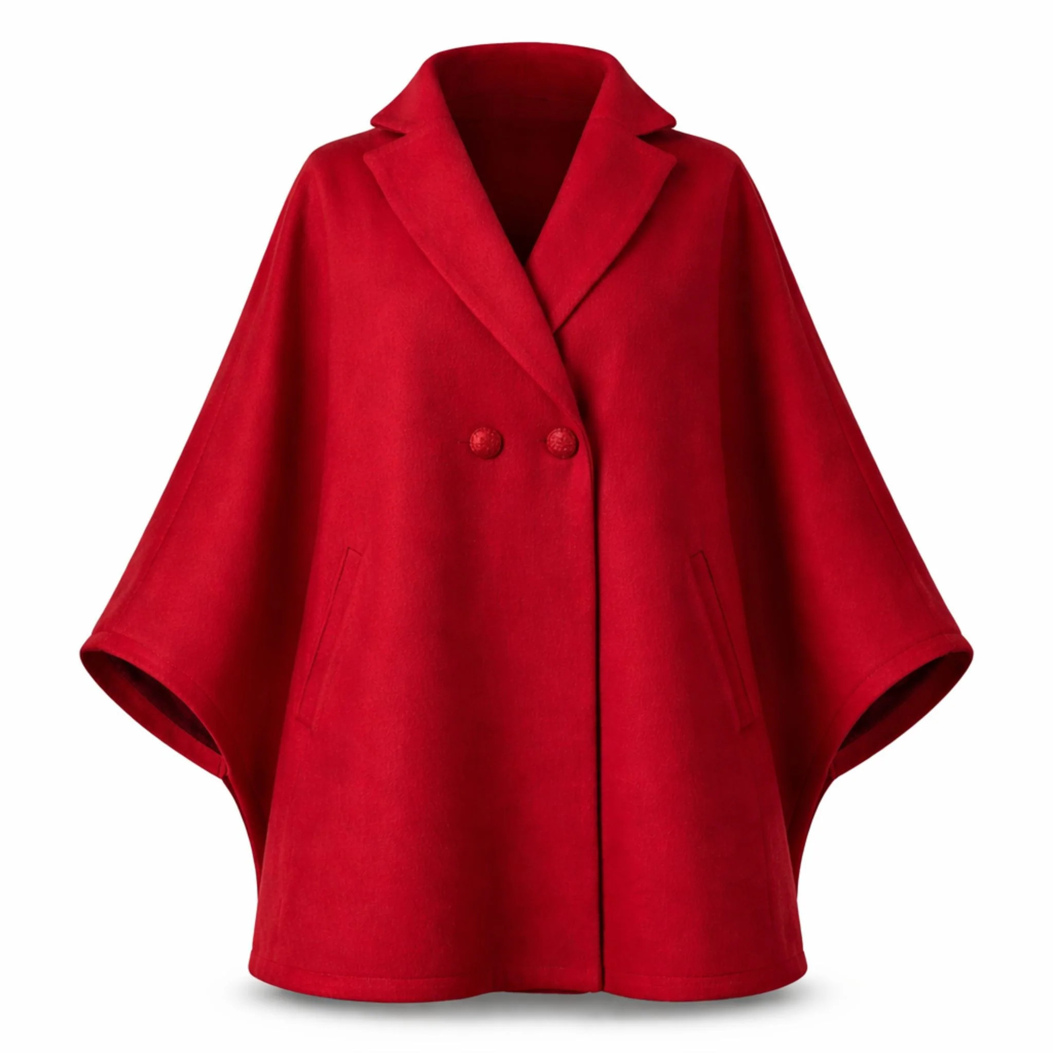 Jasmine Raspberry Oversized Cape Coat S | DOORS NYC