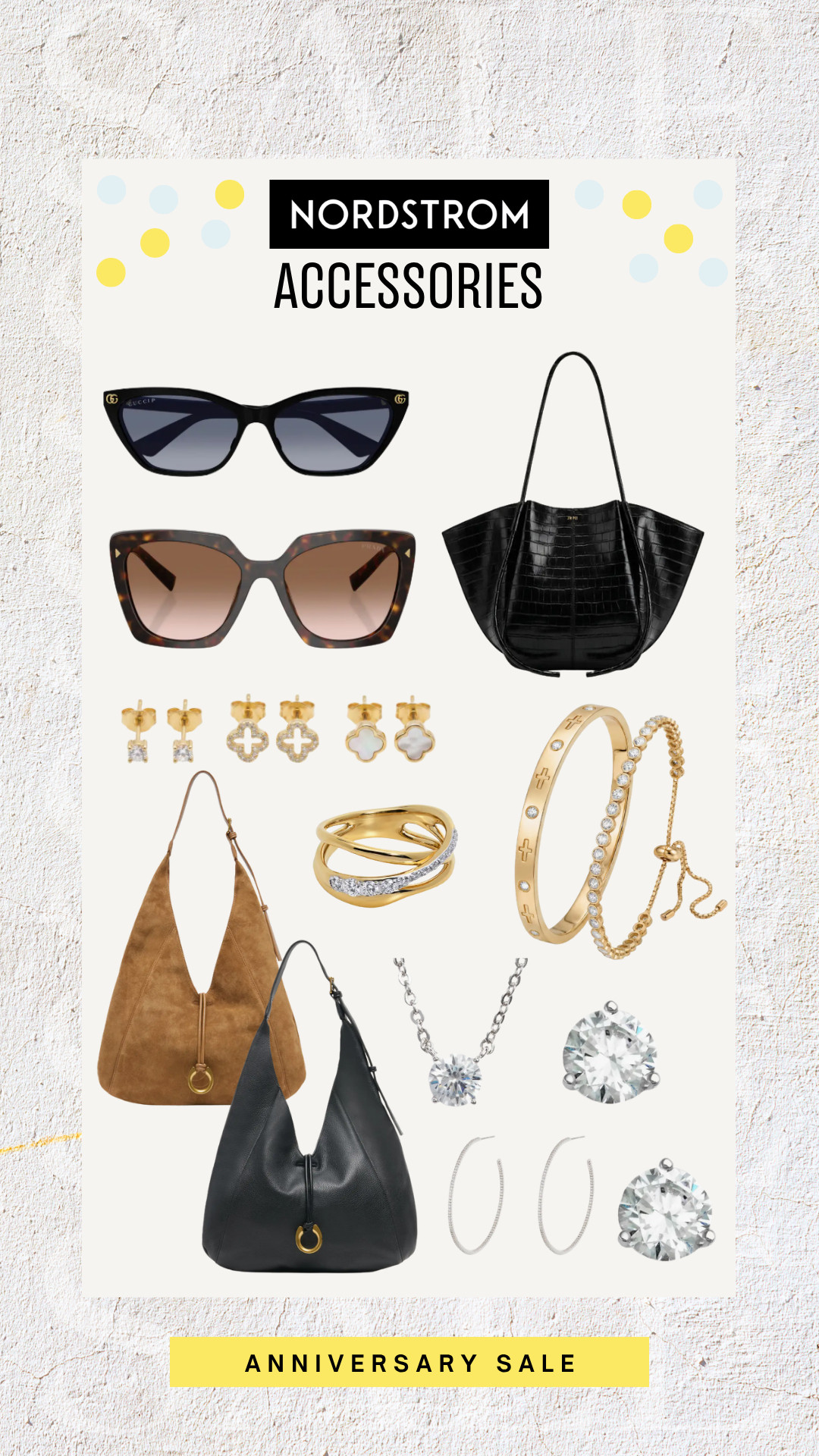 Upgrade your everyday looks with Nordstrom Anniversary Sale accessories you'll reach for all season long.

dolce vita bag, fall bags, gucci sunglasses, designer handbag, gold jewelry, oversized sunglasses, everyday accessories, statement earrings, fall accessory trends, luxury style essentials, chic everyday jewelry, black shoulder bag, minimalist accessories

#LTKSaleAlert