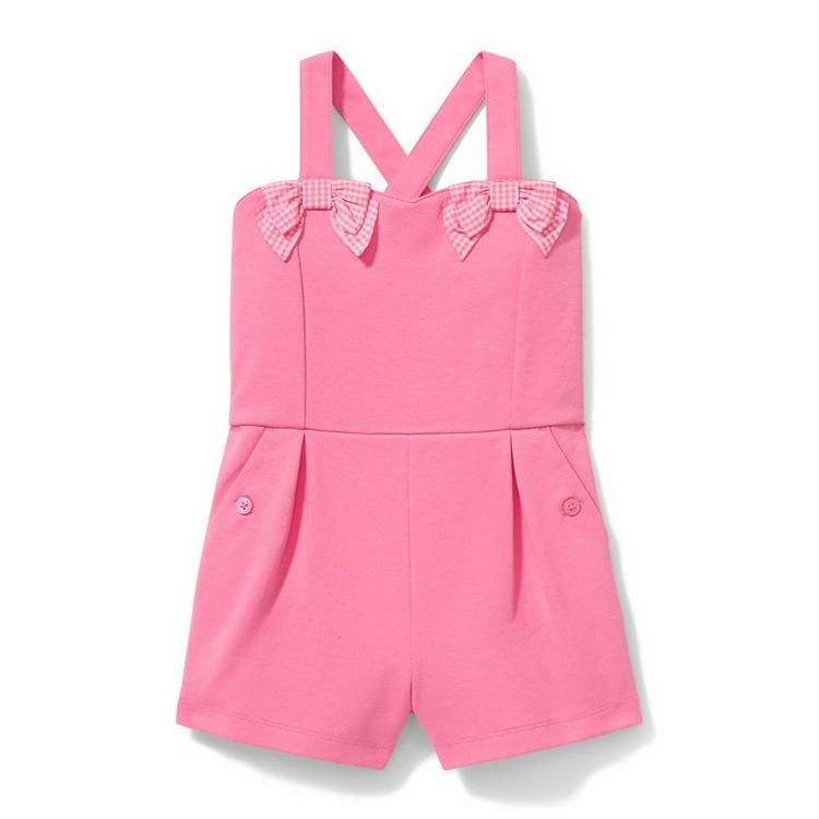 Pink Ponte Romper | Janie and Jack