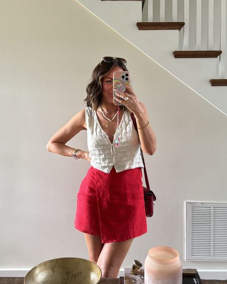 Summer skort outfit! In XS all around! 

#LTKSaleAlert #LTKFindsUnder50 #LTKStyleTip