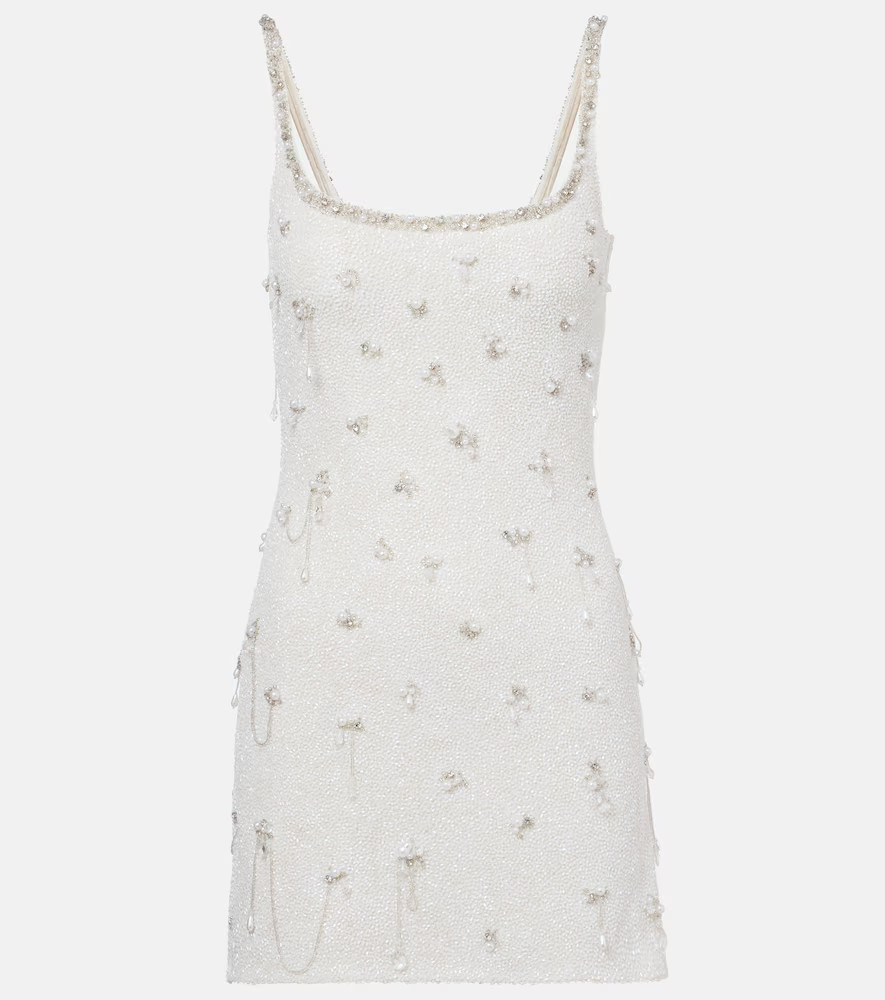 Clio Peppiatt Droplet embellished beaded minidress | Mytheresa (US/CA)