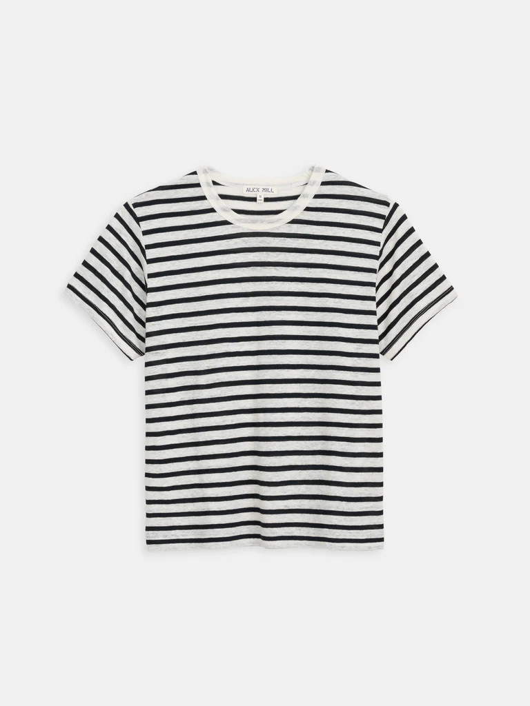 Garcon Striped Tee In Linen Cotton | Alex Mill