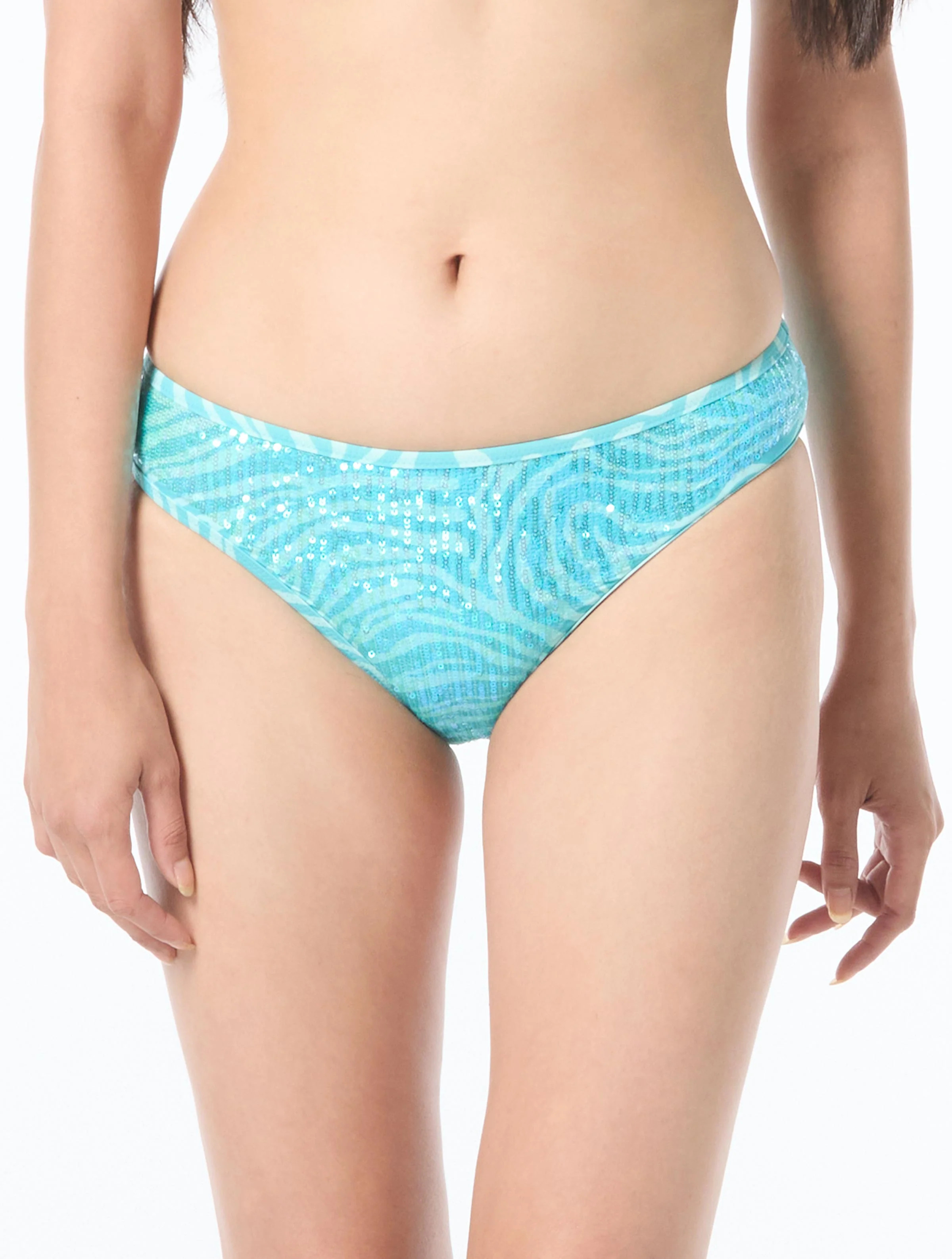Vince Camuto Sequined Bikini Bottom - Aqua Swirl | Beach2Ocean