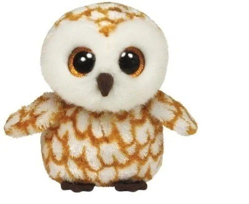 Ty Swoops the Brown & White Barn Snow Owl Beanie Boos Stuffed Plush Toy - Walmart.com | Walmart (US)