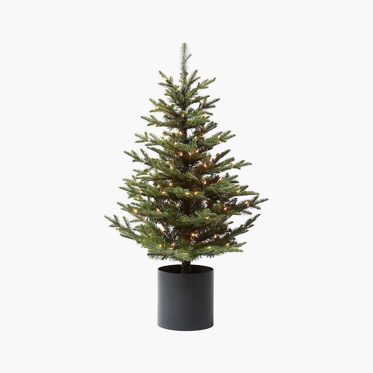 4-ft Pine Artificial Christmas Tree with LED Lights + Reviews | CB2 | CB2