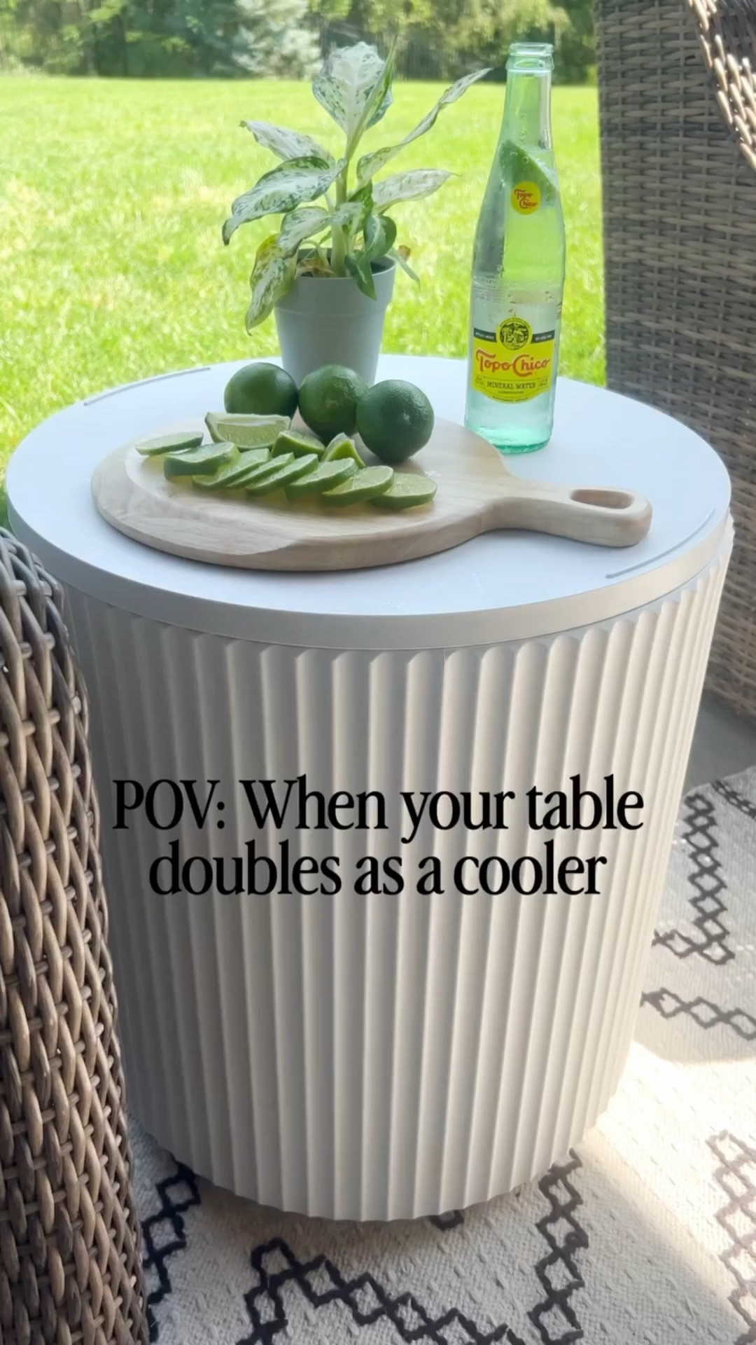 I hit the jackpot with this table!  It keeps all my drinks cool, has the cutest ribbed detail, and is the perfect little outdoor table for summer nights on the patio. Functional and cute is always a win.☀️☀️☀️

@Wayfair 

#ad #wayfaircreator #outdoorfurniture #americansummer #wayfair backyarddecor patiostyling homedecorfinds affordablehomedecor cozyoutdoorspace outdoorentertaining modernhome neutralhome summerpatio backyardinspo patioinspo homeinspiration decorideas homesweethome