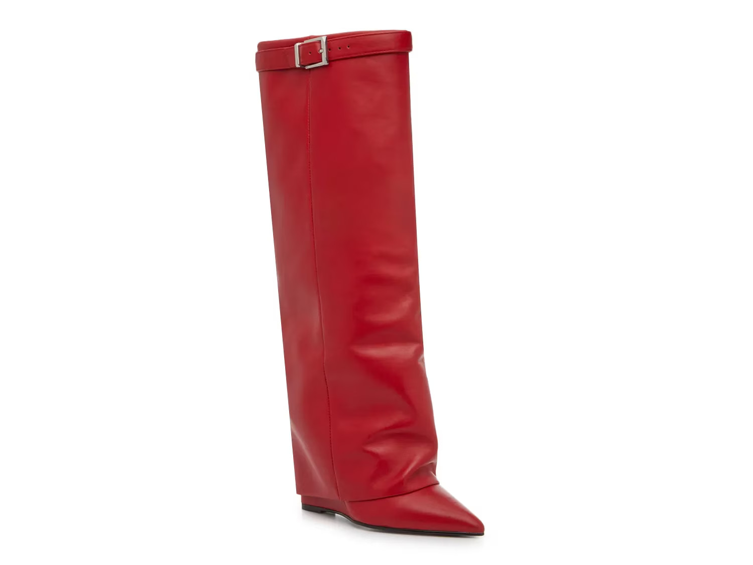 Steve Madden Corenne Foldover Wedge Boot | Women's | Red | Size 6.5 | Boots | Foldover | Wedge | DSW