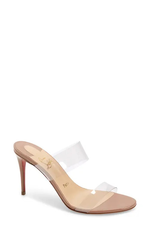 Christian Louboutin Just Nothing Slide Sandal in Nude at Nordstrom, Size 7.5Us | Nordstrom