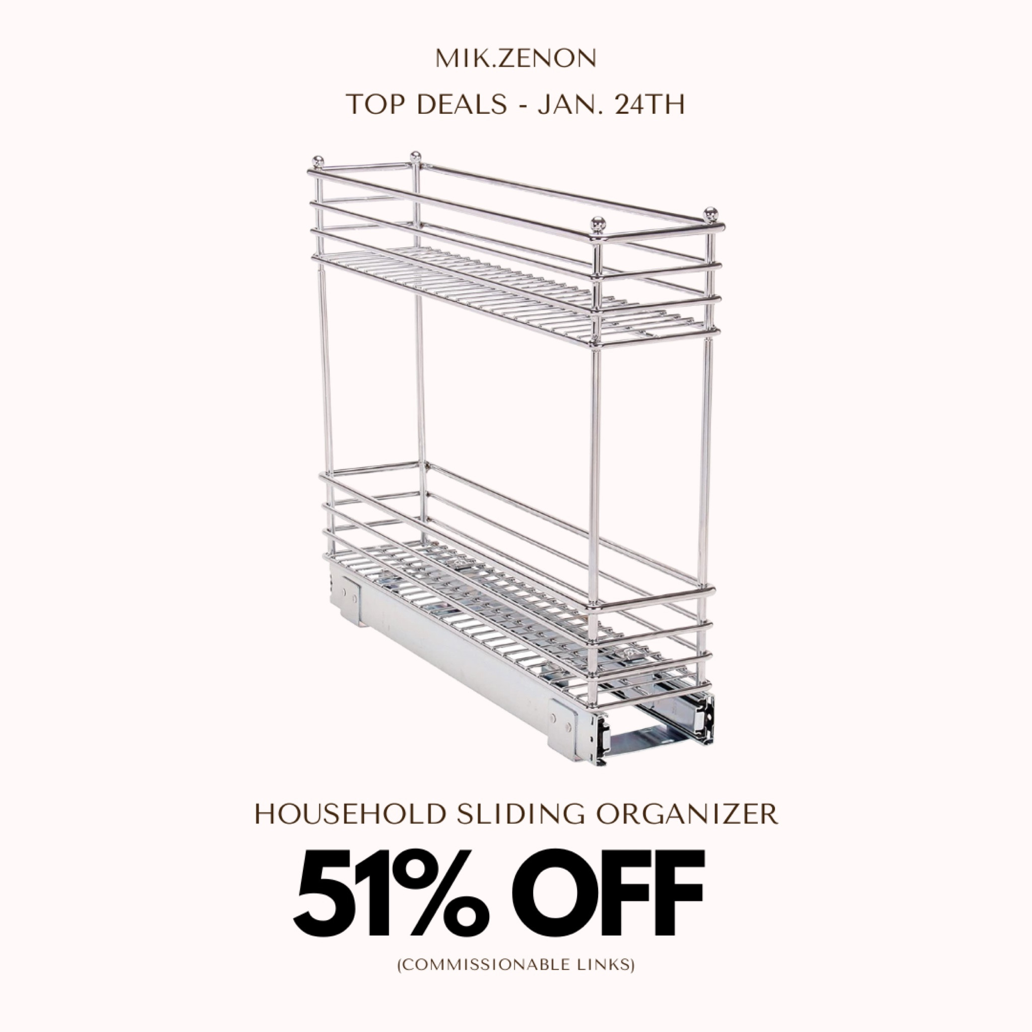 Sale Alert! 51% off this sliding cabinet organizer that will allow you to neatly organize some of your kitchen or bathroom essentials. 

#LTKunder100 #LTKsalealert #LTKhome